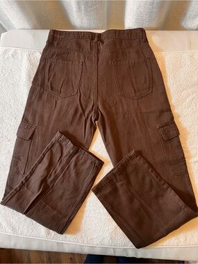 Kids' Brown Cargo Pants - Durable Everyday Utility SIZE 9